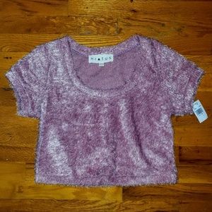 Soft baby pink crop top